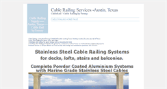 Desktop Screenshot of cablerailsupply.com